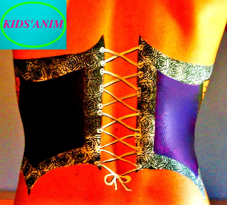 Body-paint corset